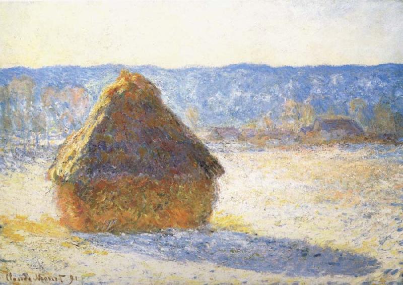 Claude Monet Meule,Effet de Neige le Matin oil painting picture